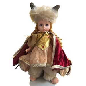 Rare Vintage Madame Alexander Norway Viking Legend 8” International Doll W Stand
